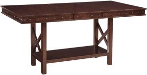 COLLENBURG RECTANGULAR COUNTER TABLE, BROWN