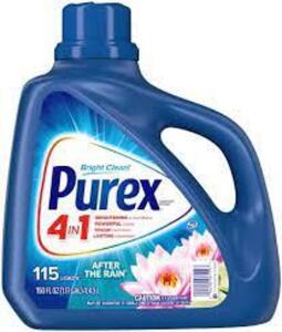 DESCRIPTION: (1) BRIGHT CLEAN LAUNDRY DETERGENT BRAND/MODEL: PUREX INFORMATION: MOUNTAIN BREEZE RETAIL$: $10.00 EA SIZE: 115 LOADS QTY: 1