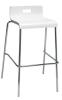 DESCRIPTION (2) KFI STUDIOS STACKING BAR STOOL BRAND/MODEL BR9333-WH ADDITIONAL INFORMATION WHITE/SILVER/LAMINATE/RETAILS AT $224.99 EACH SIZE 34"H X