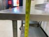 4' STAINLESS STEEL TABLE WITH GALVANIZED UNDERSHELF ON CASTERS - 4