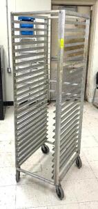 24-SLOT PAN RACK ON CASTERS