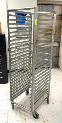 24-SLOT PAN RACK ON CASTERS