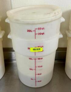 (2) 22 QT. INGREDIENTS BINS WITH LIDS