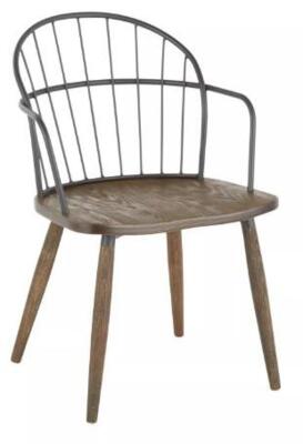 DESCRIPTION (1) RILEY INDUSTRIAL CHAIR BRAND/MODEL CH-RILEY-BNBK ADDITIONAL INFORMATION WALNUT BLACK/RETAILS AT $139.99 SIZE 30.5"H X 20.25"W X 22.25"