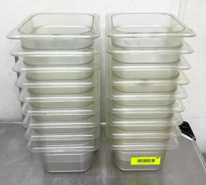 (18) 1/6 SIZE PLASTIC PANS