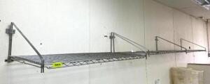 (3) 4' WALL MOUNT WIRE SHELVES