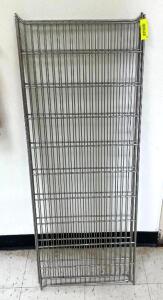 (2) WALL MOUNT WIRE SHELVES