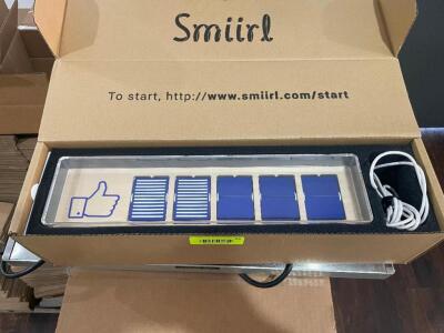 DESCRIPTION: SMIIRL L15D SOCIAL MEDIA COUNTER BRAND / MODEL: SMIIRL L15D ADDITIONAL INFORMATION RETAILS NEW FOR $270 LOCATION: KITCHEN QTY: 1