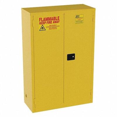 DESCRIPTION: (1) FLAMMABLE LIQUID SAFETY CABINET BRAND/MODEL: JAMCO #515X96 INFORMATION: YELLOW RETAIL$: $1388.14 EA SIZE: 5 GAL, 43 IN X 18 IN X 65 I