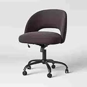 DESCRIPTION: (2) MID CENTURY SWIVEL OFFICE CHAIR BRAND/MODEL: PROJECT 62 INFORMATION: GALLES, BLACK METAL FINISH RETAIL$: $162.00 EA SIZE: 31-35" H 24