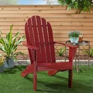 DESCRIPTION: (1) ADIRONDACK CHAIR BRAND/MODEL: MAINSTAYS INFORMATION: RED RETAIL$: $139.98 EA QTY: 1