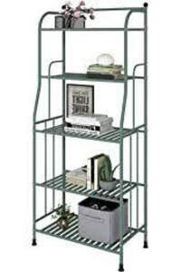 DESCRIPTION: (2) METAL STORAGE RACK BRAND/MODEL: #9000-100-702 INFORMATION: GREEN RETAIL$: $56.69 EA SIZE: 5 SHELF, IMAGES ARE FOR ILLUSTRATION PURPOS