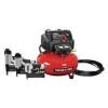 DESCRIPTION: (1) AIR COMPRESSOR WITH (3) NAIL GUNS BRAND/MODEL: PORTER-CABLE INFORMATION: RED RETAIL$: $288.85 EA SIZE: 3 NAILERS, 6 GALLON QTY: 1