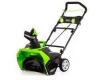 DESCRIPTION: (1) CORDLESS SNOW THROWER BRAND/MODEL: GREENWORKS INFORMATION: GREEN RETAIL$: 249.99 EA SIZE: 20" QTY: 1