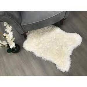 Pure Fuzzy Flokati Lambskin Design Ivory 2 ft. x 3 ft. Faux Sheepskin Indoor Kids Area Rug