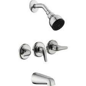 Aragon 3-Handle 1-Spray Tub and Shower Faucet in Chrome