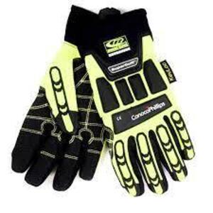 DESCRIPTION: (3) IMPACT RESISTANT GLOVES BRAND/MODEL: RINGER/263-12 INFORMATION: HI-VIZ YELLOW SIZE: SMALL - 8 QTY: 3