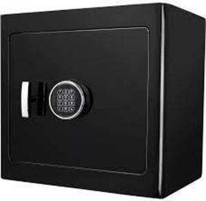 DESCRIPTION: (1) KEYPAD JEWELRY SAFE BRAND/MODEL: BARSKA #AX13106 INFORMATION: BLACK RETAIL$: $1631.23 EA SIZE: 1.01 CU FT QTY: 1