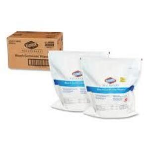 DESCRIPTION: (2) CASE OF (2) HEALTHCARE BLEACH GERMICIDAL WIPES REFILL BRAND/MODEL: CLOROX #30359 RETAIL$: $52.70 EA QTY: 2