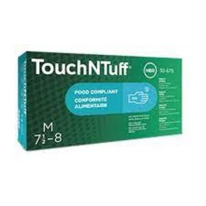 DESCRIPTION: (5) PACKS OF (100) DISPOSABLE NITRILE GLOVES BRAND/MODEL: TOUCHNTUFF # 92-675 INFORMATION: BLUE RETAIL$: $35.35 EA SIZE: SIZE L QTY: 5