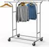 DESCRIPTION (1) SIMPLE HOUSEWARE HEAVY DUTY GARMENT RACK BRAND/MODEL BO-08B-H#GF01 ADDITIONAL INFORMATION CHROME/DOUBLE RAIL/RETAILS AT $85.00 SIZE 20