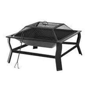 DESCRIPTION: (1) SQUARE WOOD BURNING FIRE PIT BRAND/MODEL: MAINSTAYS INFORMATION: BLACK RETAIL$: $78.00 EA SIZE: 30 IN QTY: 1