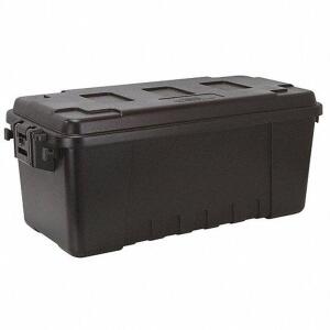 DESCRIPTION: (1) UTILITY TRUNK BRAND/MODEL: PLANO MOLDING #30F068 INFORMATION: BLACK RETAIL$: $60.02 EA SIZE: 12X14X30 QTY: 1