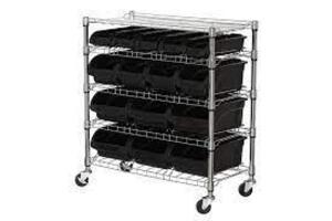 NEW EDSAL MOBILE WIRE BIN RACK