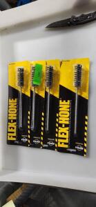 DESCRIPTION: (4) 180 GRIT SILICONE CARBIDE FLEX HONE BRAND/MODEL: BRM BC3418 RETAIL$: $32.08 EA SIZE: 3/4" BORE 8" OAL QTY: 4