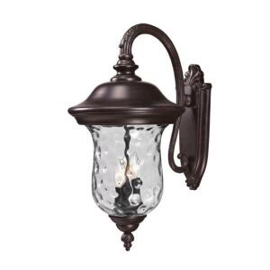 DESCRIPTION (2) Z-LITE OUTDOOR WALL LIGHT BRAND/MODEL 534B-RBRZ ADDITIONAL INFORMATION RUBBED BRONZE/RETAILS AT $289.00 EACH SIZE 24.45"H X 16"D THIS