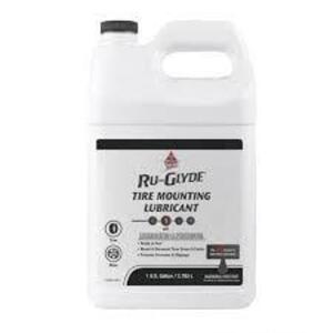 DESCRIPTION: (1) TIRE MOUNTING LUBRICANT BRAND/MODEL: RU-GLYDE RETAIL$: $12.47 EA SIZE: 1 GALLON QTY: 1