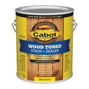 DESCRIPTION: (2) STAIN PLUS SEALER BRAND/MODEL: CABOT INFORMATION: WOOD TONE RETAIL$: $24.80 EA SIZE: 1 GALLON QTY: 2