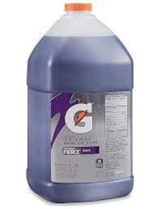 DESCRIPTION: (1) SPORTS DRINK CONCENTRATE BRAND/MODEL: GATORADE #1KBU7 INFORMATION: GRAPE RETAIL$: $17.17 EA SIZE: 1 GALLON QTY: 1