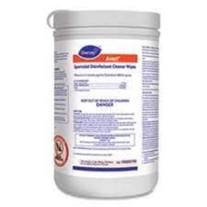 DESCRIPTION: (6) SPORICIDAL DISINFECTANT CLEANER WIPES BRAND/MODEL: DIVERSEY AVERT RETAIL$: $15.00 EA QTY: 6