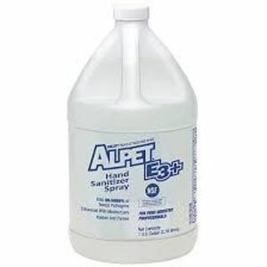 DESCRIPTION: (1) HAND SANITIZER SPRAY BRAND/MODEL: ALPET E3+ RETAIL$: $30.00 EA SIZE: 1 GALLON QTY: 1