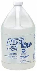 DESCRIPTION: (1) HAND SANITIZER SPRAY BRAND/MODEL: ALPET E3+ RETAIL$: $30.00 EA SIZE: 1 GALLON QTY: 1