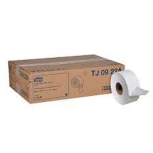 Jumbo Bath Tissue Roll, 2-Ply, 8.8" Dia, 3.55" Width x 1,000' Length, White (Case of 12 Rolls)