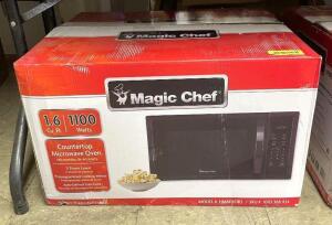 1.6 cu. ft. Countertop Microwave in Black with Gray Cavity