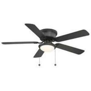 DESCRIPTION: (1) CEILING FAN BRAND/MODEL: HUGGER INFORMATION: BLACK RETAIL$: $59.97 EA SIZE: 52" QTY: 1