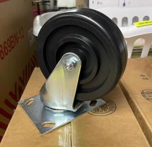 5" PLATED INDUSTRIAL CASTERS (4 PACK)