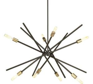 DESCRIPTION (1) PROGRESS LIGHTING CANDELIER BRAND/MODEL P400109-020 ADDITIONAL INFORMATION ANTIQUE BRONZE/8-LIGHTS/RETAILS AT $283.72 SIZE 42.38"D X 1