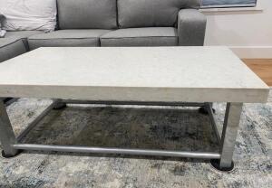 51" QUARTZ TOP COFFEE TABLE