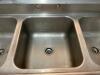THREE WELL STAINLESS POT SINK W/ LEFT AND RIGHT DRY BOARDS - 5