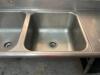 THREE WELL STAINLESS POT SINK W/ LEFT AND RIGHT DRY BOARDS - 6