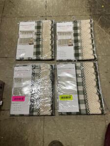 (4) 58" X 24" CURTAIN TEIR PAIRS