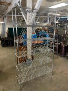 48" X 12" SIX TIER WIRE SHELF W/ DIVIDERS