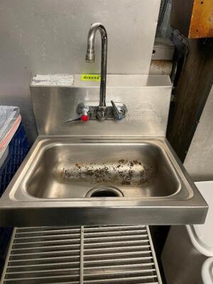 WALL MOUNTED STAINLESS HAND SINK