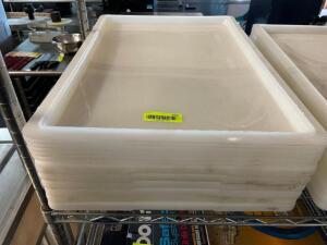 (6) PLASTIC DOUGH BOXES W/ LIDS