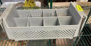 GREY PLASTIC SILVERWARE CADDY