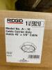 DESCRIPTION (1) RIDGID DRAIN CABLE CARRIER BRAND/MODEL 59210 ADDITIONAL INFORMATION FOR K-50 SECTONAL MACHINE/RETAILS AT $69.55 SIZE 5/8"CABLE & HOLDS - 2